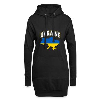 Ukraine - Sweat-shirt à capuche long Femme - noir - Devant