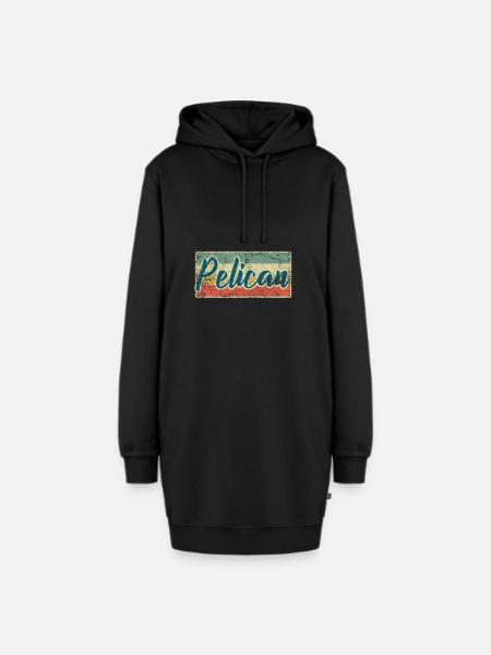 Pelikan Wasservogel Seevogel Geschenk Meer Fisch - Hoodie-Kleid - Schwarz