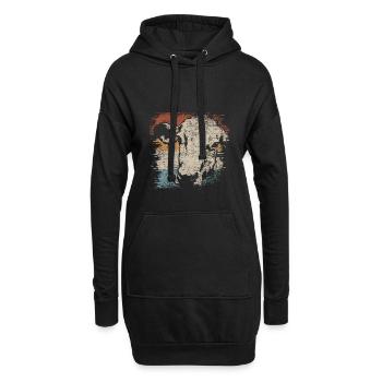 Kuh Landwirt Kühe Bauer Bauernhof Geschenk - Hoodie-Kleid - Schwarz - Vorne