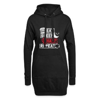 Harfe - Hoodie-Kleid - Schwarz - Vorne