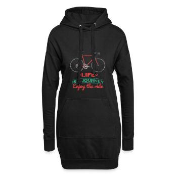 Fahrrad Radler Ausaduer - Hoodie-Kleid - Schwarz - Vorne