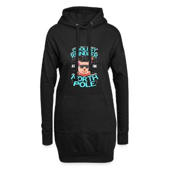 Le plus cool des rennes au pôle Nord - Sweat-shirt à capuche long Femme - noir - Devant
