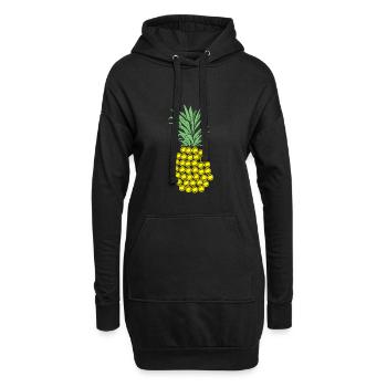 Disc Golf Ananas Geschenk - Hoodie-Kleid - Schwarz - Vorne