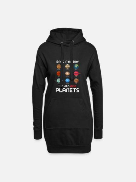 Pluto - Hoodie-Kleid - Schwarz