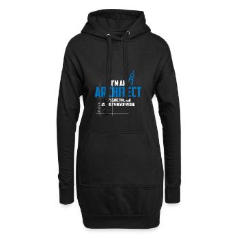 Architekt Architektur - Hoodie-Kleid - Schwarz - Vorne