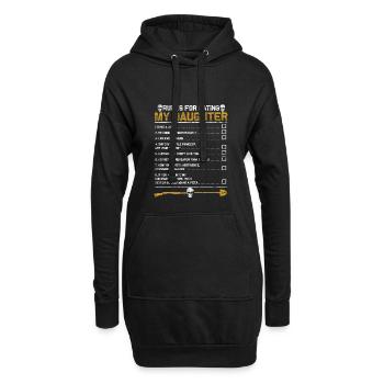 Père fille garçons - Sweat-shirt à capuche long Femme - noir - Devant
