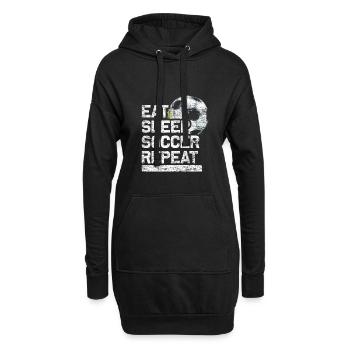 Joueur football football - Sweat-shirt à capuche long Femme - noir - Devant