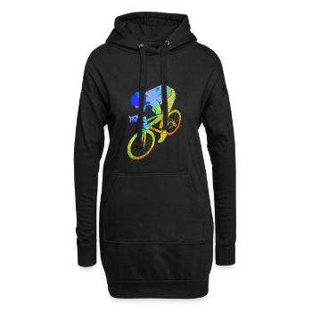 Bicycle Road Bike Cycling Sport Fitness - Hoodie Dress - black - Front