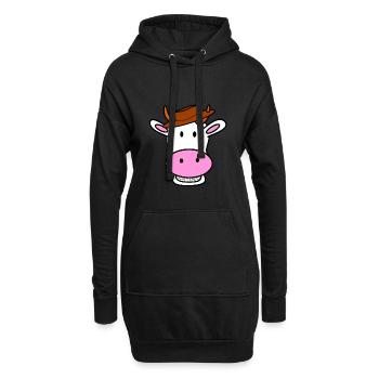 cow-boy - Sweat-shirt à capuche long Femme - noir - Devant
