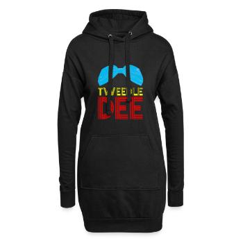 Tweedle Dee et Tweedle Dum Chemises partenaires - Sweat-shirt à capuche long Femme - noir - Devant