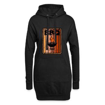 BBQ sign - Hoodie Dress - black - Front
