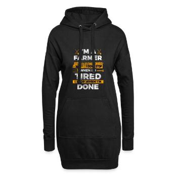 Agriculteur agriculteur - Sweat-shirt à capuche long Femme - noir - Devant