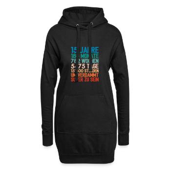 Cadeau d’anniversaire Pour 15 ans 15 ans - Sweat-shirt à capuche long Femme - noir - Devant