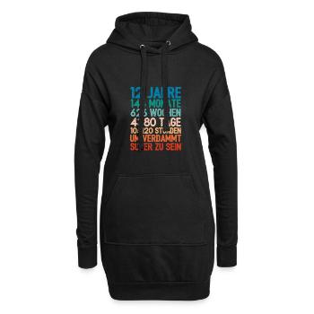 Cadeau d’anniversaire Pour 12 ans 12 ans - Sweat-shirt à capuche long Femme - noir - Devant