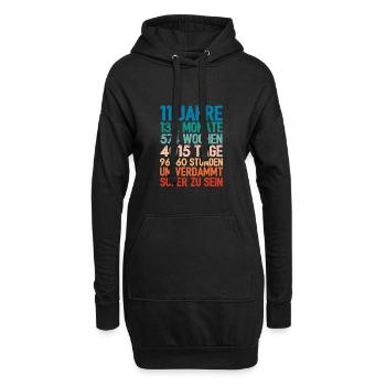 Cadeau d’anniversaire pour 11 ans 11 ans - Sweat-shirt à capuche long Femme - noir - Devant