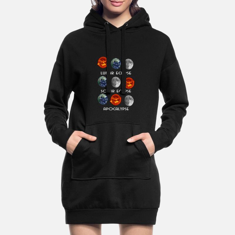 Lunar Eclipse Solar Eclipse Apocalypse Hoodie-Kleid