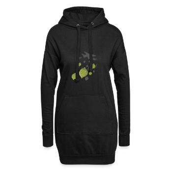 Flyer Bombe Hopfen Bier - Hoodie-Kleid - Schwarz - Vorne