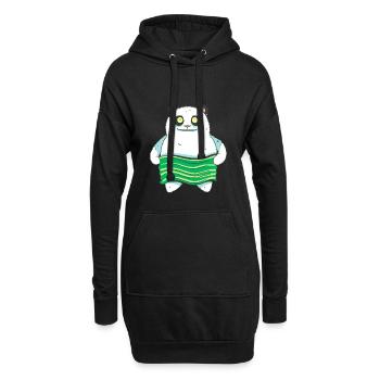 Panda asiatique à base de sushi - Sweat-shirt à capuche long Femme - noir - Devant