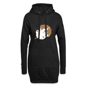 Beagle - Beagles - Pfoten - Welpe - Hoodie-Kleid - Schwarz - Vorne