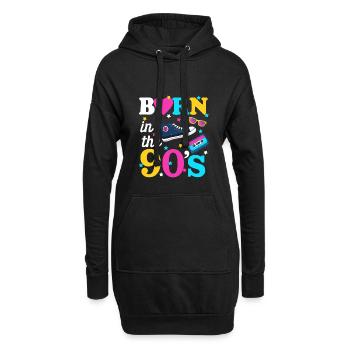 Né dans les années 90 j'adore danser - Sweat-shirt à capuche long Femme - noir - Devant