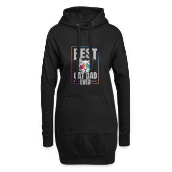 Meilleur papa chat jamais! cadeau - Sweat-shirt à capuche long Femme - noir - Devant