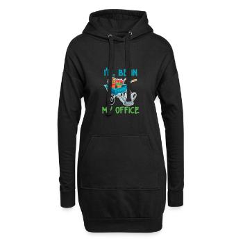Jardinage - Sweat-shirt à capuche long Femme - noir - Devant