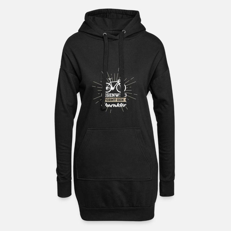 Rennrad Geschenkidee - Hoodie-Kleid - Schwarz