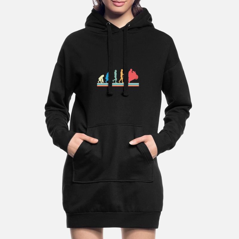 Motorcycle Evolution Hoodie Dress