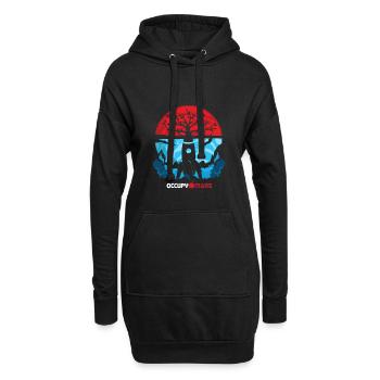 Occupy Mars Rekete Pflanze Kultivierung Planet - Hoodie-Kleid - Schwarz - Vorne