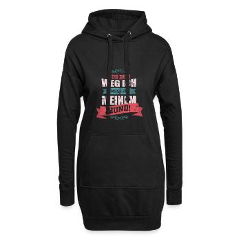 Hund Hundeliebe - Hoodie-Kleid - Schwarz - Vorne