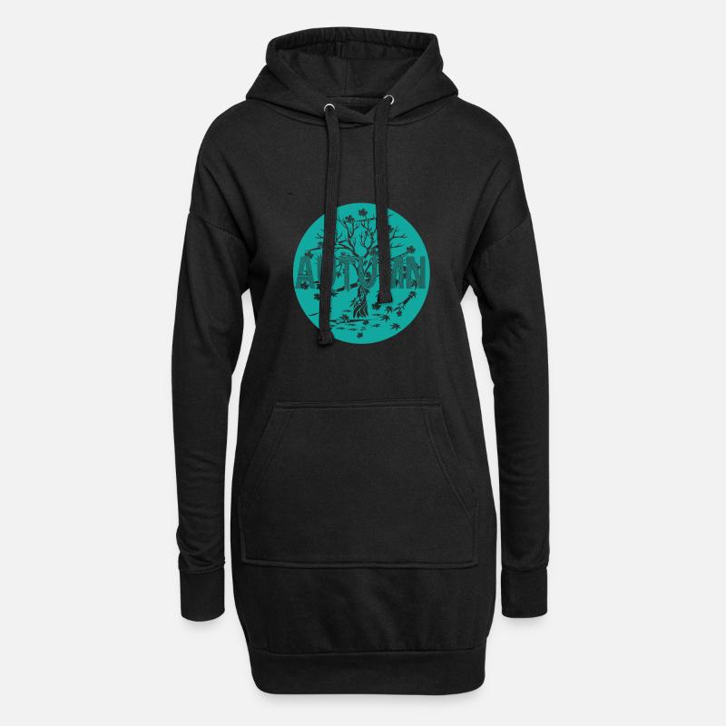 #FancyDesigns #autumn Der Herbst kommt! - Hoodie-Kleid - Schwarz