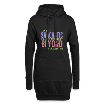 iltelligent beyond your imagination - Hoodie-Kleid - Schwarz - Vorne