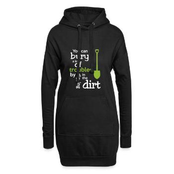 Gärtner Garten - Hoodie-Kleid - Schwarz - Vorne