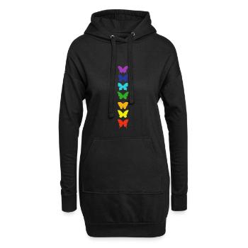 Papillon Papillon 7 Chakra Méditation Yoga - Sweat-shirt à capuche long Femme - noir - Devant