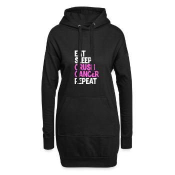 Cancer du sein Cancer du sein - Sweat-shirt à capuche long Femme - noir - Devant