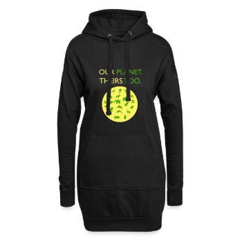 Our Planet. Theirs too. - Hoodie-Kleid - Schwarz - Vorne