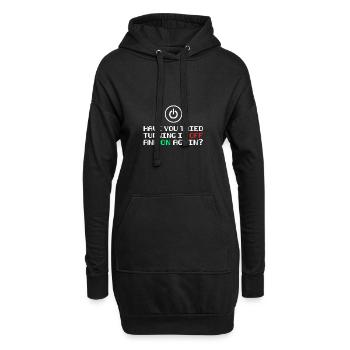 Turn it on and off gift - Sweat-shirt à capuche long Femme - noir - Devant