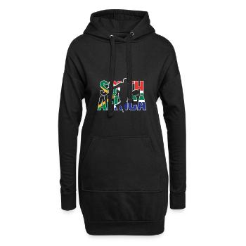 Kit de ventilateurs Rugby 2019 d'Afrique du Sud pour le Sud - Sweat-shirt à capuche long Femme - noir - Devant