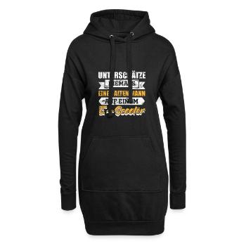 eScooter Roller witzige Sprüche Geschenk - Hoodie-Kleid - Schwarz - Vorne