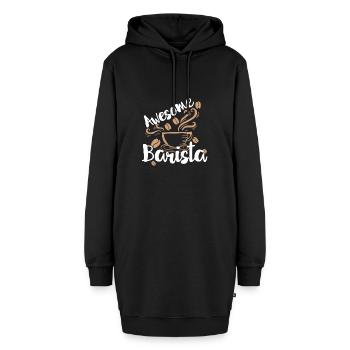 Super barista - Sweat-shirt à capuche long Femme - noir - Devant