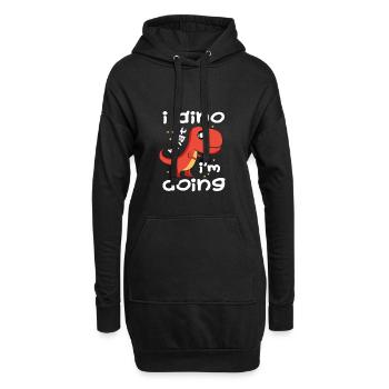 Cadeau de dinosaure Dino T-Rex Primeval Saurus - Sweat-shirt à capuche long Femme - noir - Devant