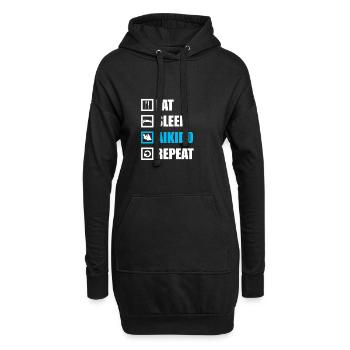 Aikido - Hoodie-Kleid - Schwarz - Vorne
