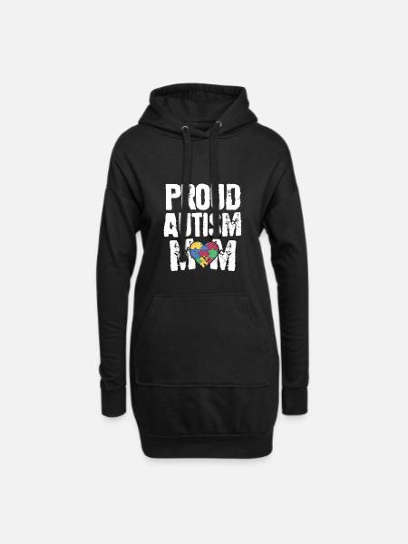 Autismus Autism Autist Mom Mutter Mama - Hoodie-Kleid - Schwarz