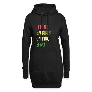 Letztes sauberes Camping Shirt - Hoodie-Kleid - Schwarz - Vorne