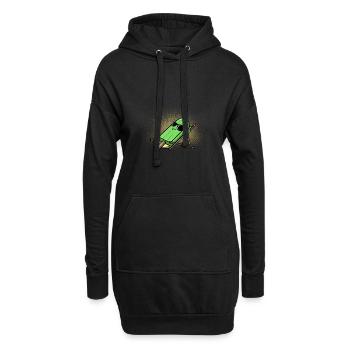 cadeau de bain de soleil popsicle - Sweat-shirt à capuche long Femme - noir - Devant