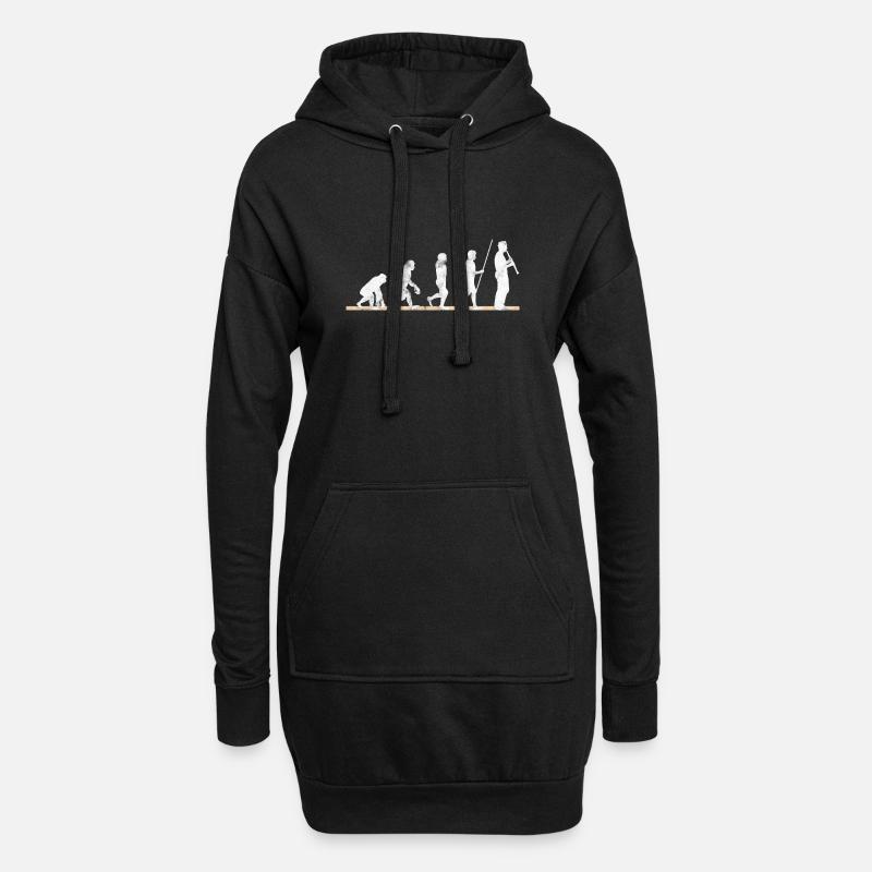 Klarinetten Evolution - Hoodie-Kleid - Schwarz