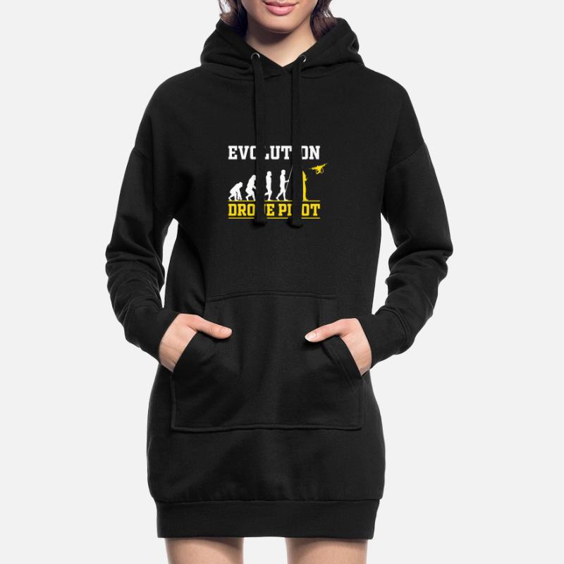 Drohne Pilot Evolution Geschenk Idee Hoodie-Kleid