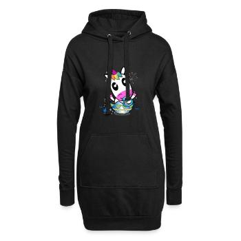Einhorn Baby T-Shirt | Süßes Shirt mit Einhorn - Hoodie-Kleid - Schwarz - Vorne