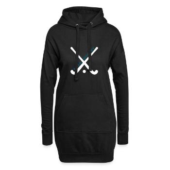 Feldhockey - Hoodie-Kleid - Schwarz - Vorne