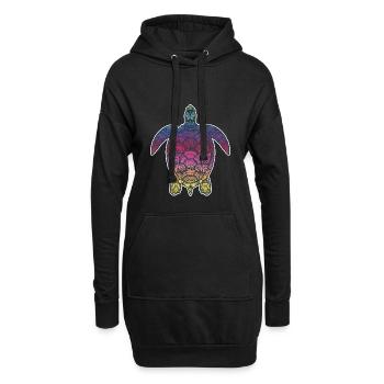 Mystical Creature Tee, impression Tie Dye, psychédélique - Sweat-shirt à capuche long Femme - noir - Devant